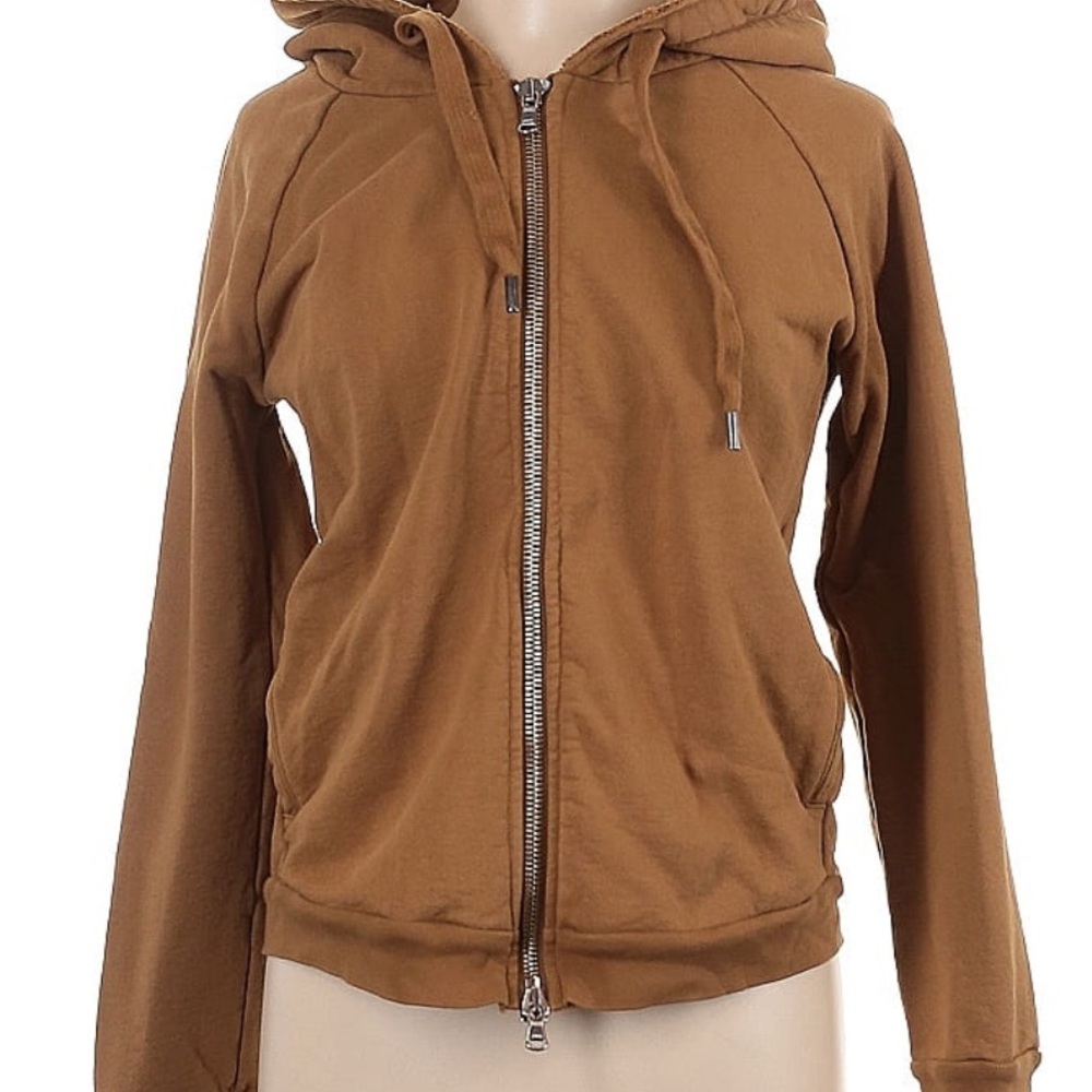NSF Brown Zip-Up Hoodie